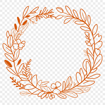 A high-quality digital floral wreath design in vector format.