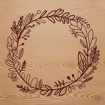 A digital floral wreath design created as a vector graphic for versatile printing options.