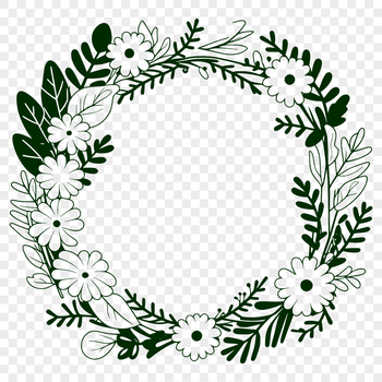 A floral design in vector format used as a template for cutting machines or laser cutters.