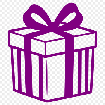 Gift box with ribbon and bow, ideal for Christmas or birthday presents.