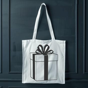 A simple, scalable outline of a gift box with a lid, suitable for vector art designs.