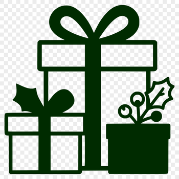 A decorative gift box illustration designed for commercial use, perfect for digital designs and craft projects.