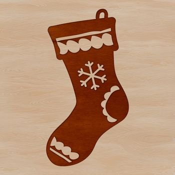 SVG illustration of a festive holiday stocking
