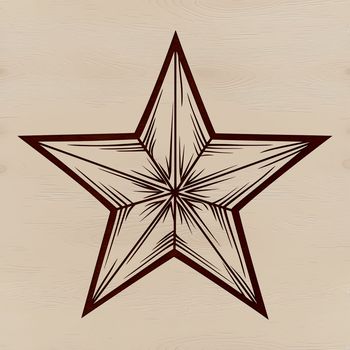 A stylized vector star icon, ideal for graphics and designs.