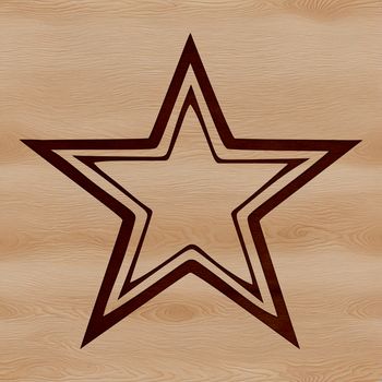 A simple line drawing illustration of a six-pointed star symbol.