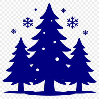 A vector graphic representation of a classic holiday Christmas tree decoration.