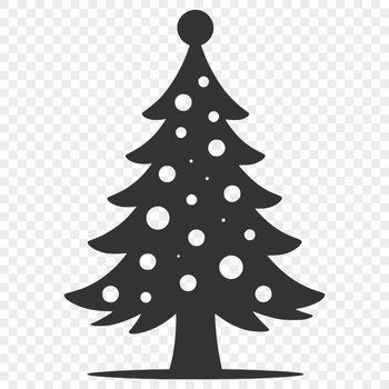 Free Christmas tree svg graphic for commercial or personal use.