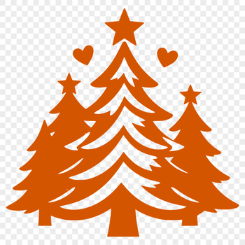 SVG graphic of a traditional holiday Christmas tree suitable for various design applications.