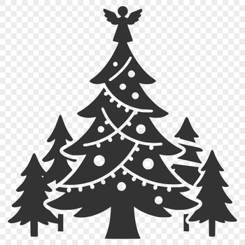 A simple vector graphic of a festive holiday tree suitable for commercial or personal use.