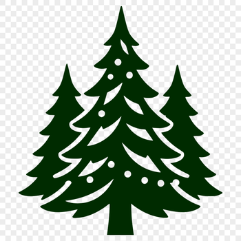 A stylized illustration of a Christmas tree in vector format, suitable for commercial or personal use.