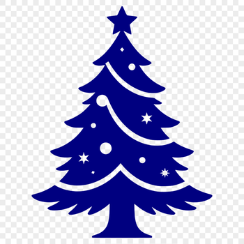 A digital representation of a Christmas tree in vector format.