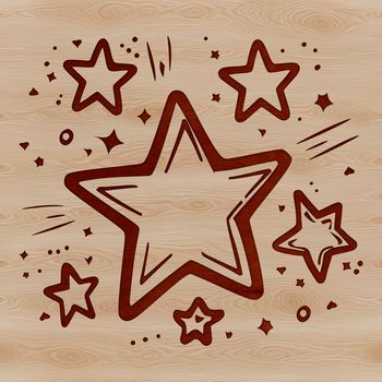 A stylized star symbol used for various purposes including Christmas decorations and vector designs.
