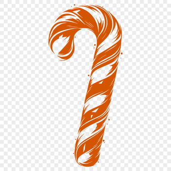 A colorful candy cane illustration in vector format.