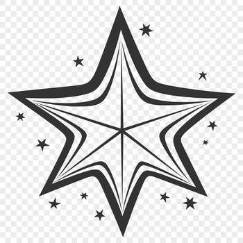 A geometric star symbol in vector format, suitable for various digital applications.