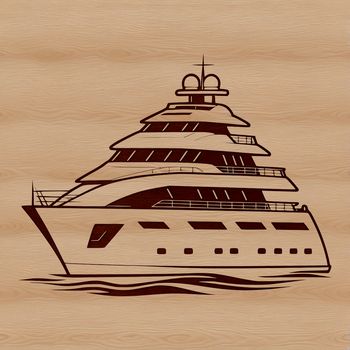 A stylized vector illustration of a boat, suitable for commercial or personal use in various design applications.