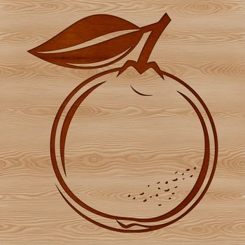 A 2D representation of a lemon fruit in vector format.