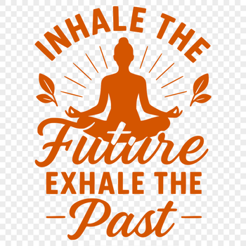 A minimalist yoga quote illustration designed as a vector graphic.