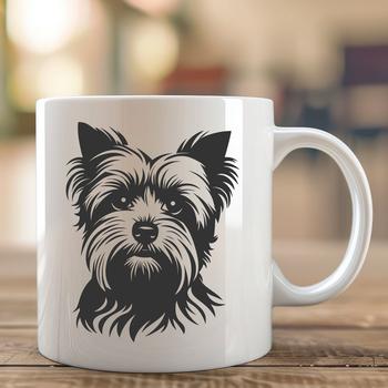 A small breed dog with a distinctive head shape, featuring a curly coat and a lively expression.