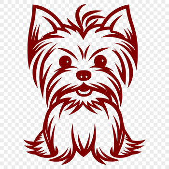 A small dog breed sitting on its haunches, with a detailed illustration suitable for vector art and graphic design.