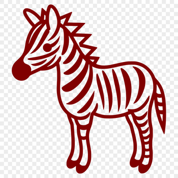 Standing Zebra Vector Craft File