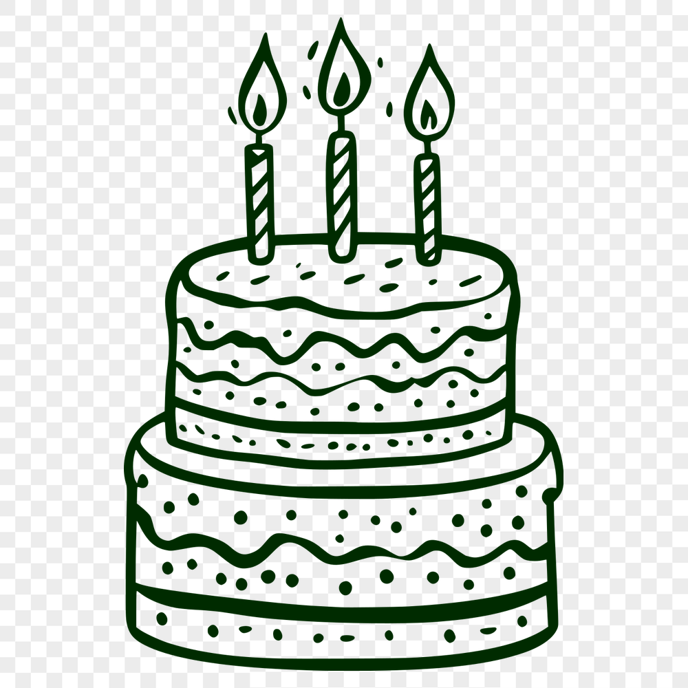 Beautiful Cake Drawing - Free SVG Download