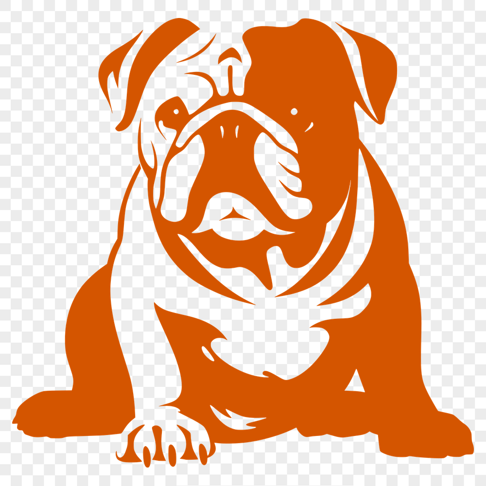 Beautiful Sitting Bulldog Printable Image