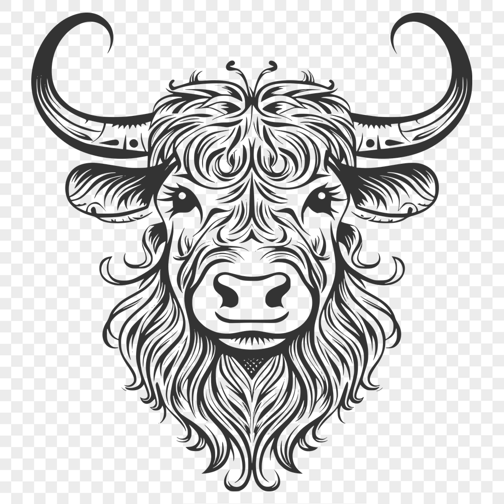 Stunning Cow Vector Drawing - Free DXF Download