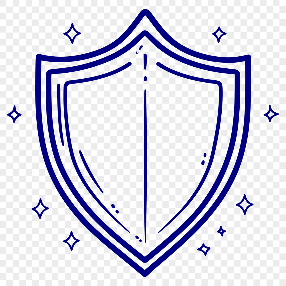 Geometric Shield Illustration in Vector Format A medieval-style shield made from various geometric shapes, ideal for vector art projects.