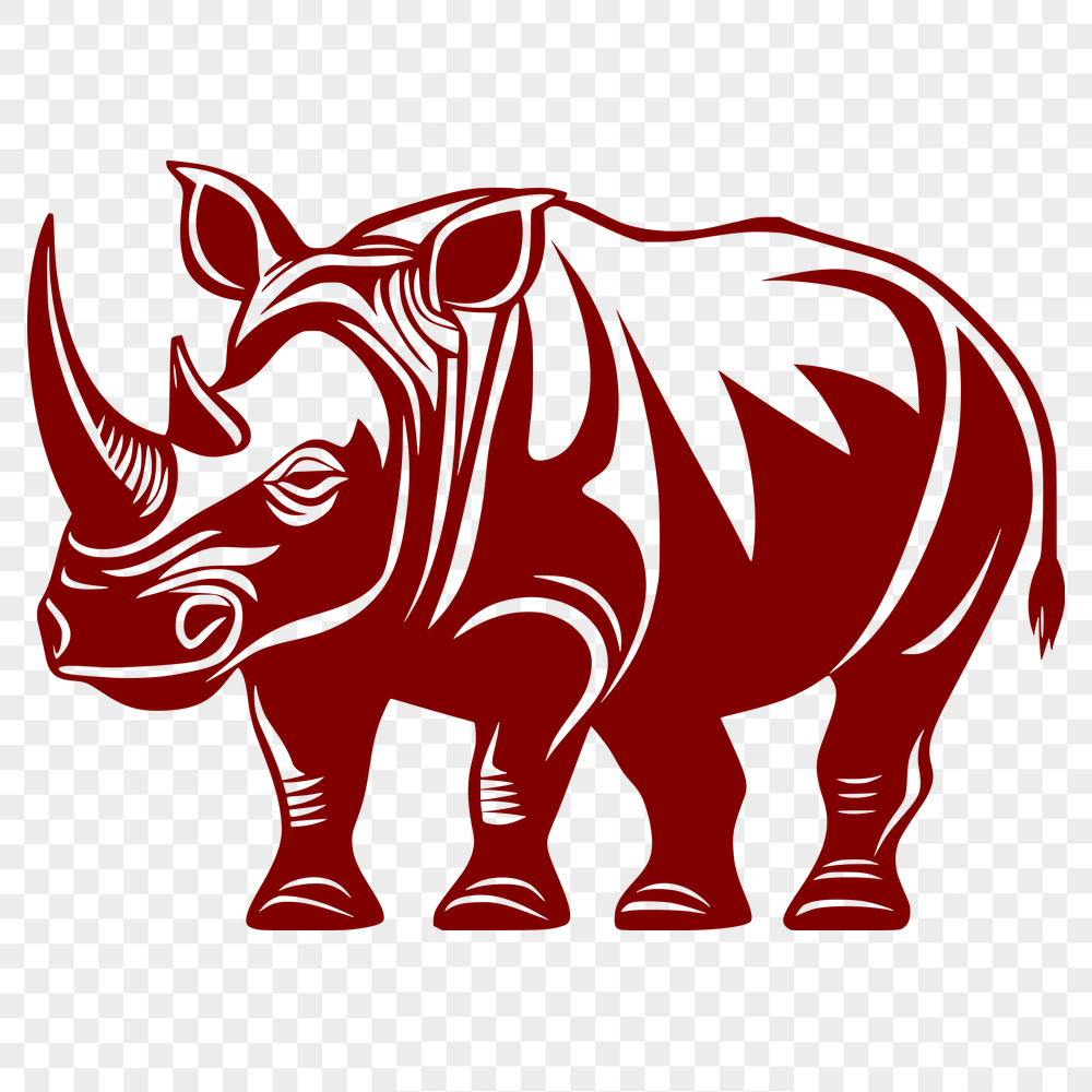 Beautiful Rhino In SVG - For Free Download, Commercial Use