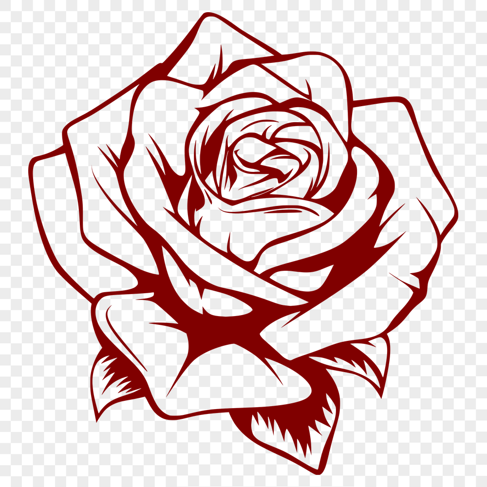 Creative Rose Vector Drawing - Free PDF