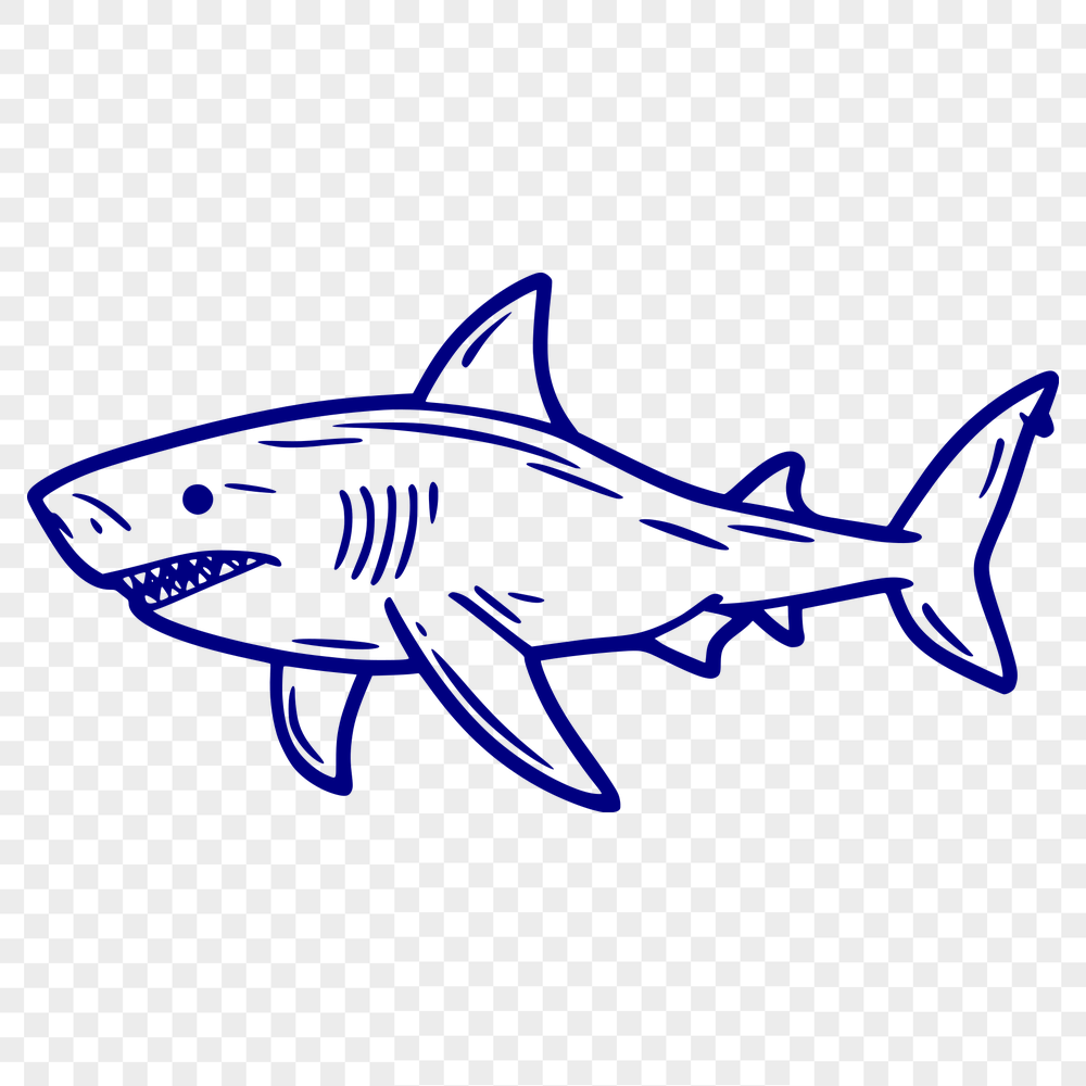 Shark Clip Art In SVG, PNG, PDF And DXF Formats