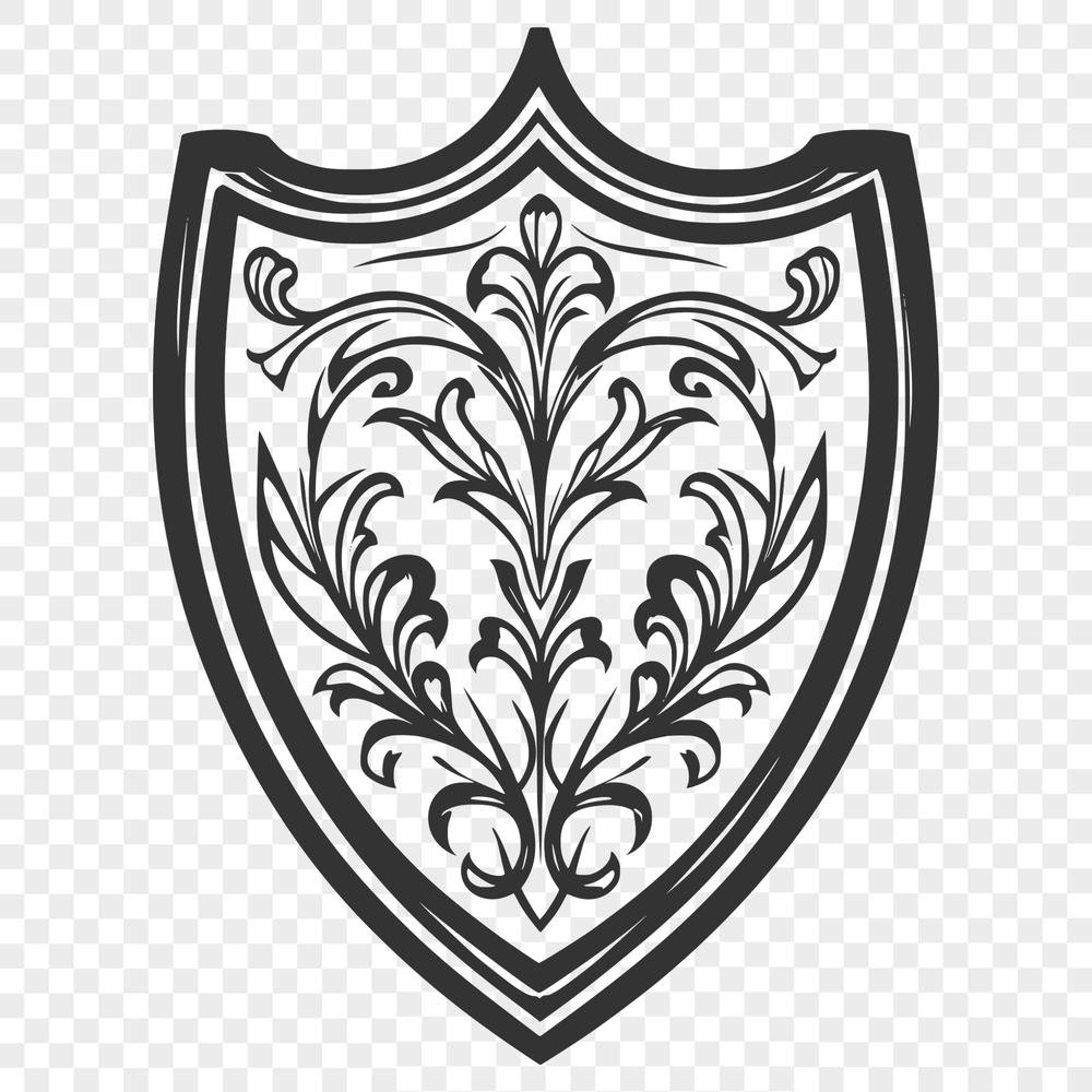 Beautiful SVG Shield Design for Creative Projects A geometrically-designed shield icon created using vector graphics.