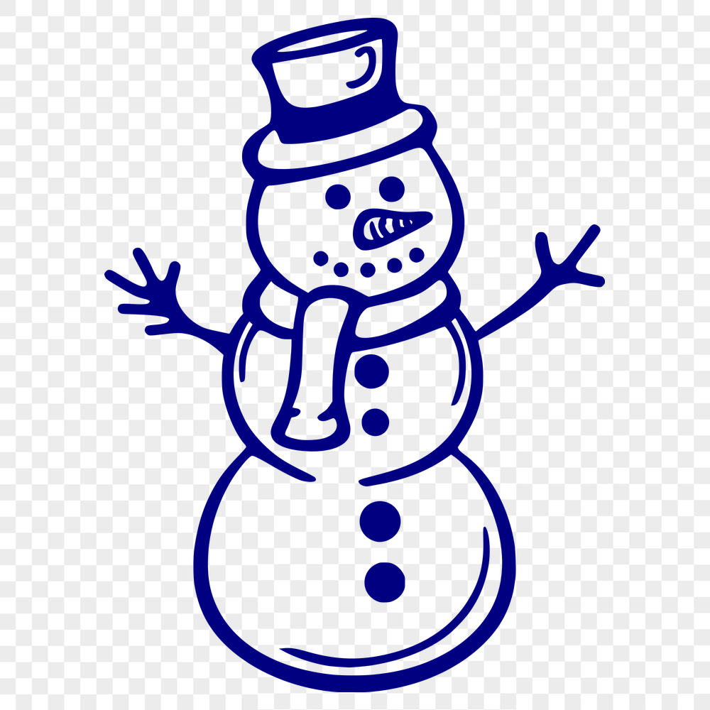 Free Snowman - Glowforge PNG