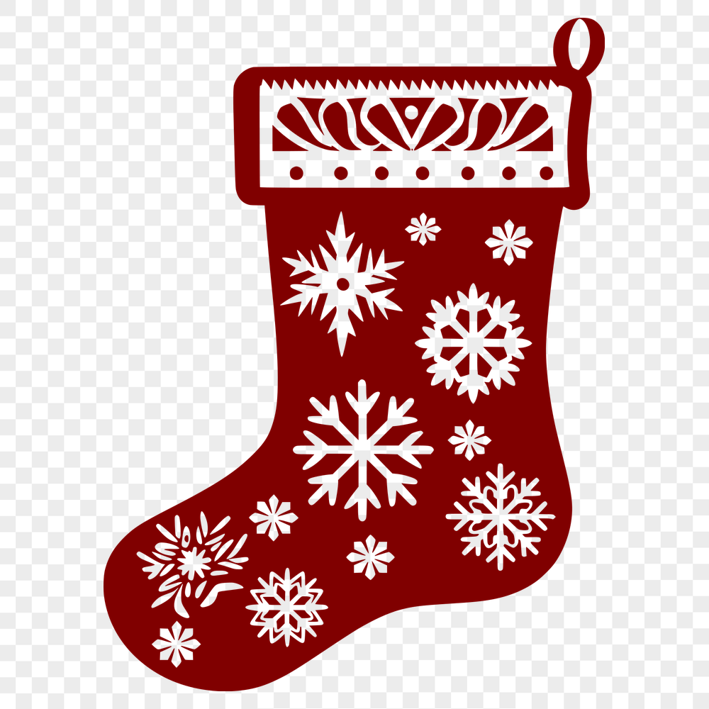 Beautiful Stocking In PDF And PNG