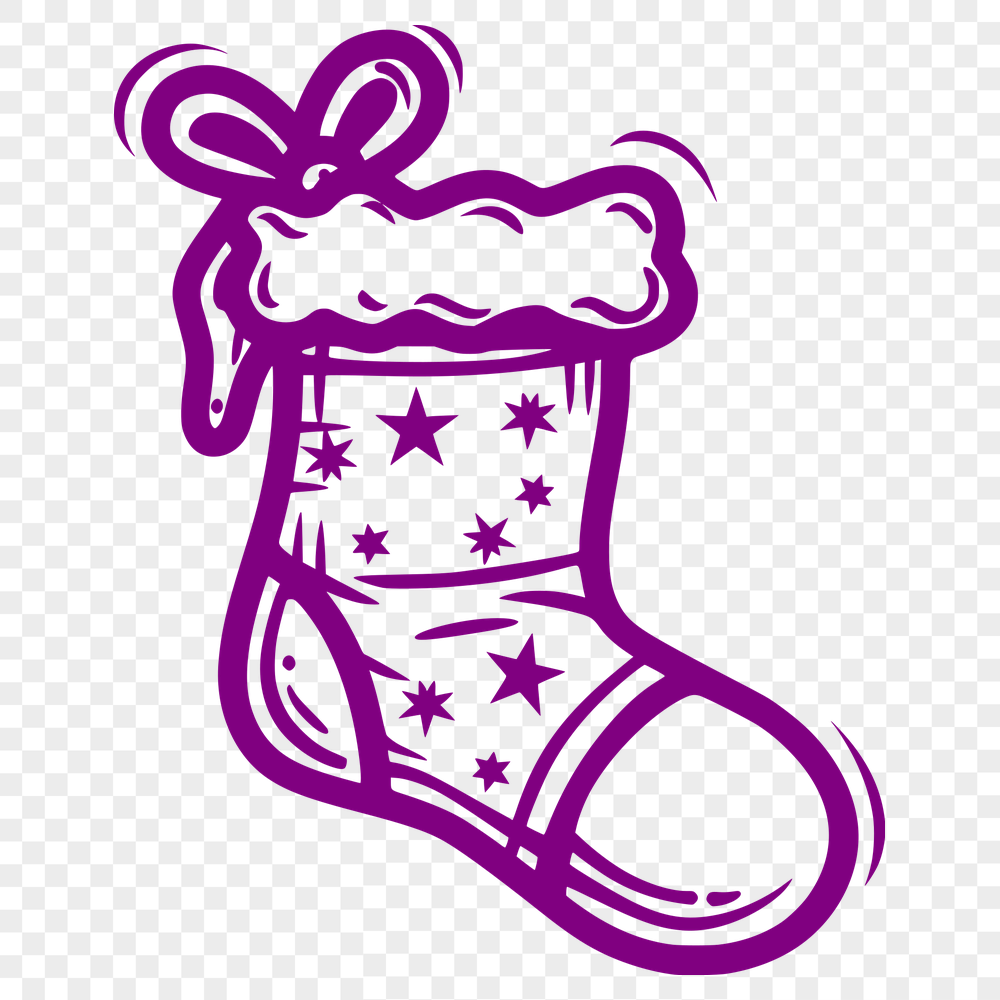 Beautiful Stocking In PNG & SVG