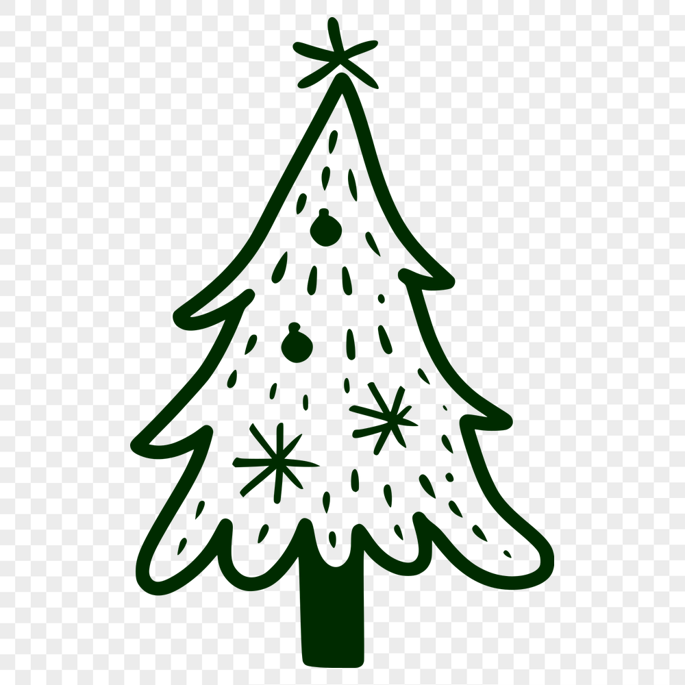 Creative Christmas Tree Vector Craft File