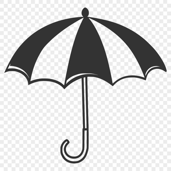 Colorful Umbrella Illustration for Rainy Days A high-quality vector illustration of a colorful umbrella on a rainy day.