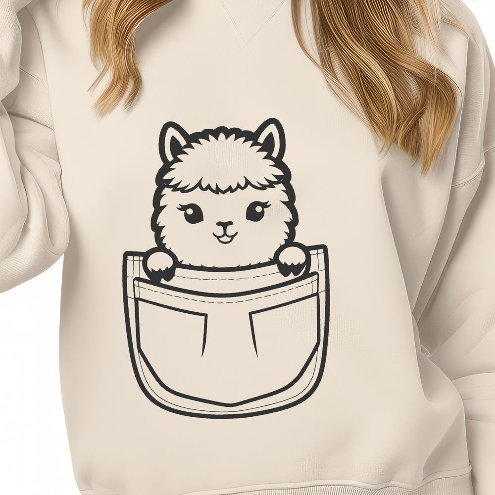 Friendly South American Camelid Illustration A high-quality SVG illustration of a South American camelid animal with soft fur.
