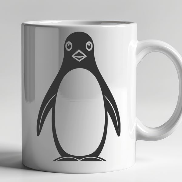 High-Resolution Penguin Graphic Design A high-quality graphic representation of a bird species commonly found in Antarctica.