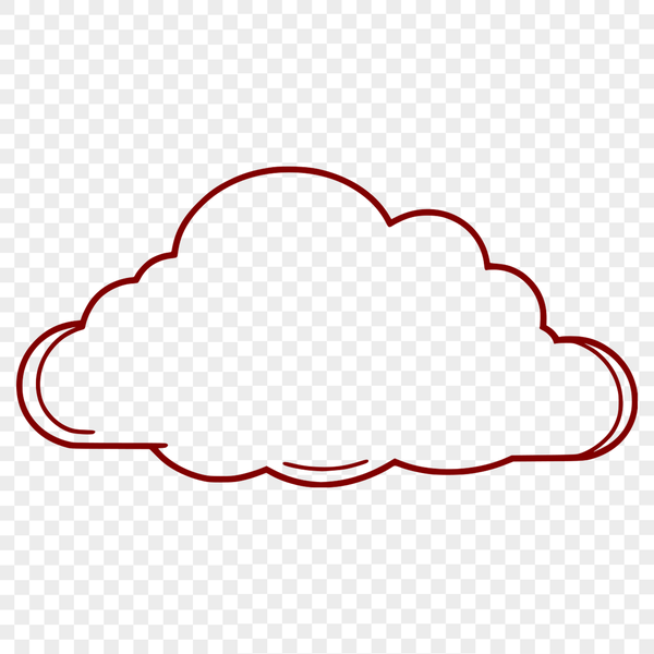 White Cloud Illustration Vector Art A stylized illustration of a white cloud in the sky, suitable for vector graphics and cutting machine stencils.