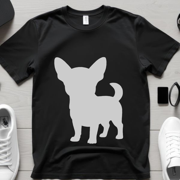 A vector illustration of a small dog with a distinctive breed-specific appearance.