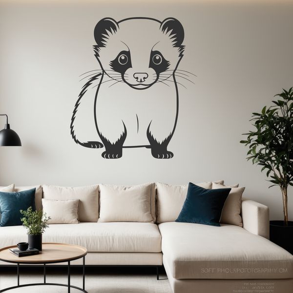 Free Ferret Clipart for Commercial Use A digital illustration of a ferret, suitable for commercial and personal projects.