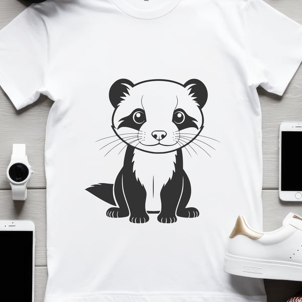 Free Ferret Clip Art Vector A simple illustration of a ferret in vector format, suitable for various designs and crafts.