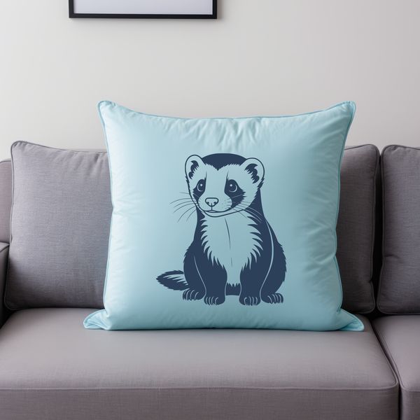 Adorable Pet Face Design Close-up SVG design of a pet ferret's face.