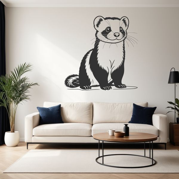 Free Vector Ferret Graphics An SVG graphic of a ferret suitable for cutting out with a Cricut or laser cutter.
