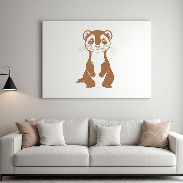 Free Vector Ferret Download A simple vector illustration of a ferret in outline style.