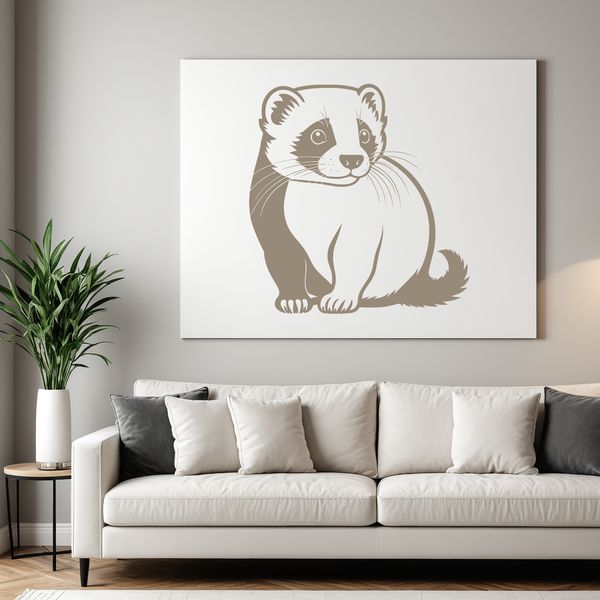 Cute Vector Ferret Design Vector illustration of a cute ferret, suitable for digital crafting and cutting machines.