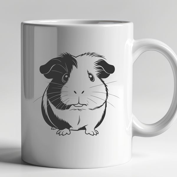 Cute Guinea Pig Vector Artwork A digital illustration of a Guinea Pig, suitable for personal or professional design projects.