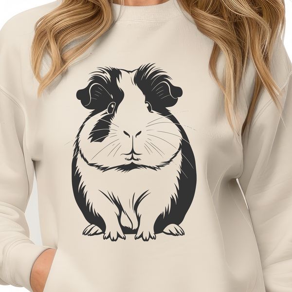 Colorful Guinea Pig Clip Art A colorful illustration of a guinea pig in a playful pose.