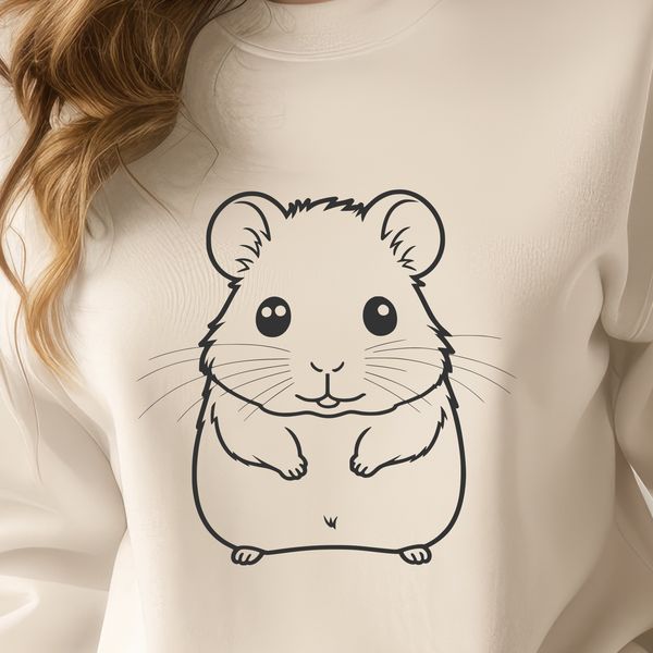 A small, cute hamster illustration suitable for clip art.